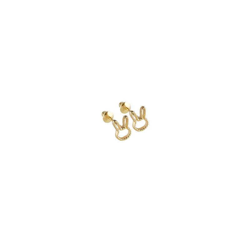 18k Mini Bunny Studs
