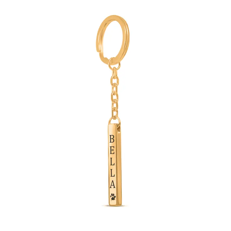 3D Bar Keychain - Pet Name