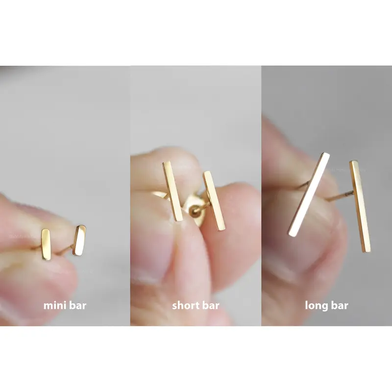 Bar Stud Earrings