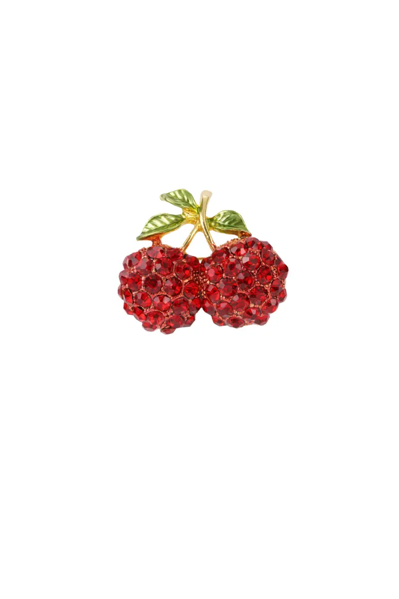 Broche strass kersen