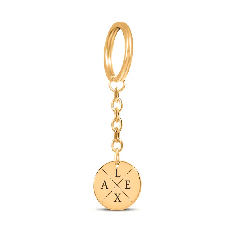 Coin Keychain - Custom Initials