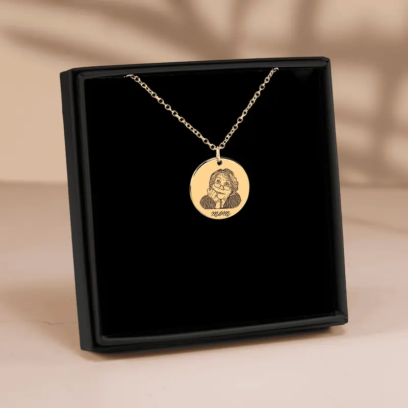 Coin Necklace - Portrait Pendant