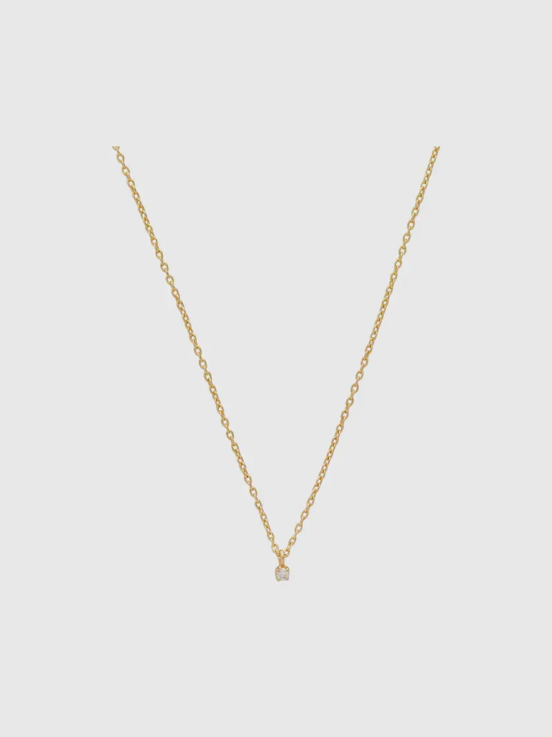 Delicate White Diamond Necklace