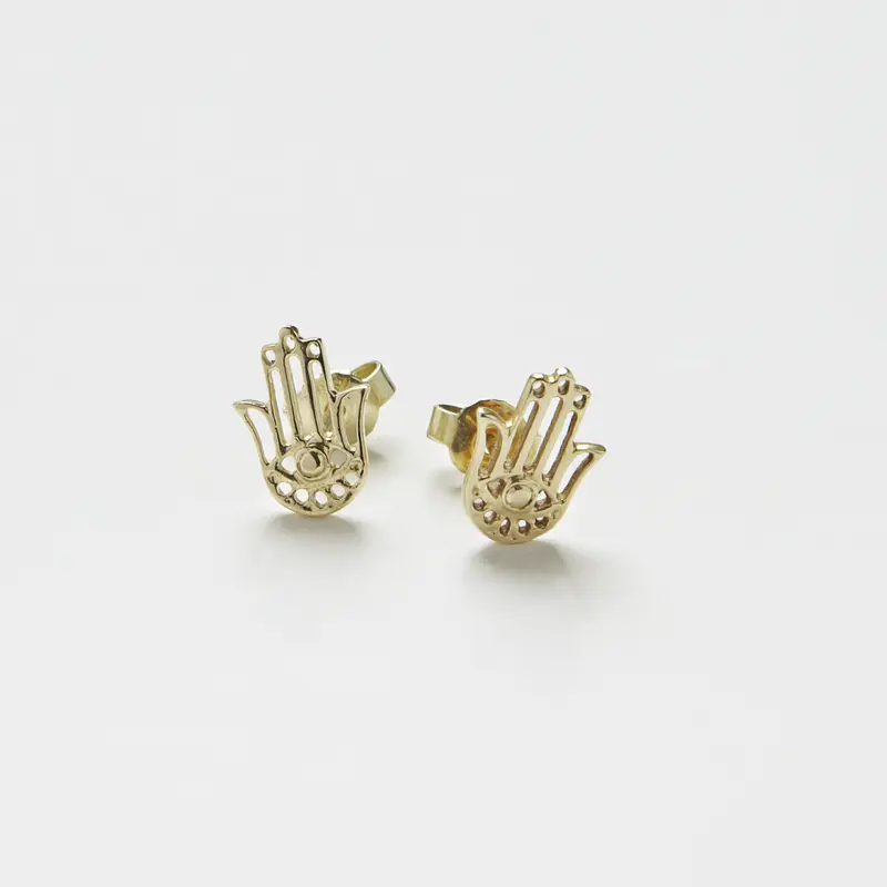 Earrings Buttons & Hamsa