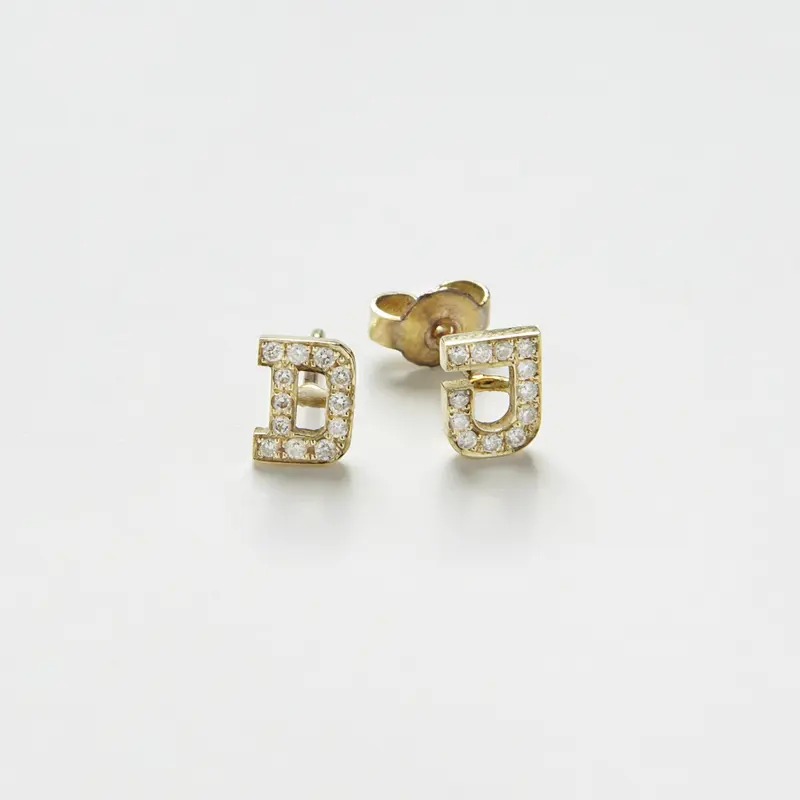 Earrings Letter & Brilliants