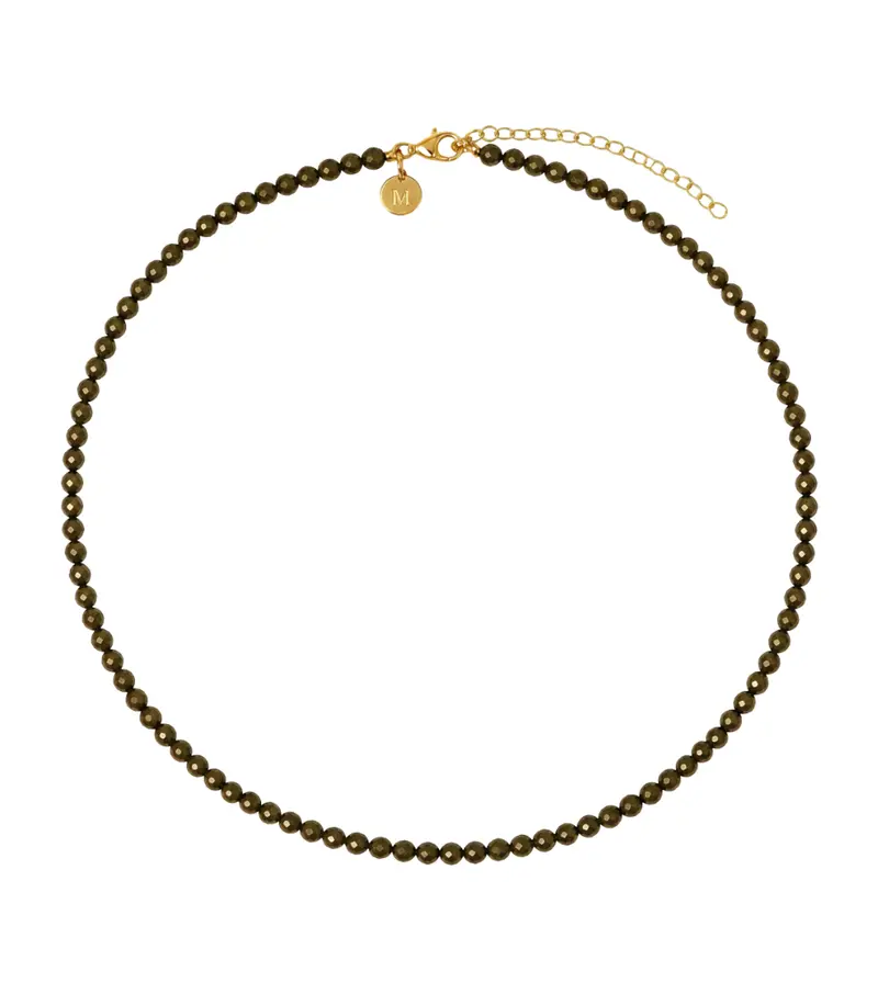 Ketting - green obsidian