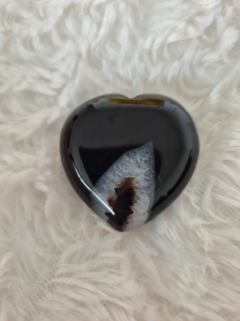 Moss agate heart no. 10