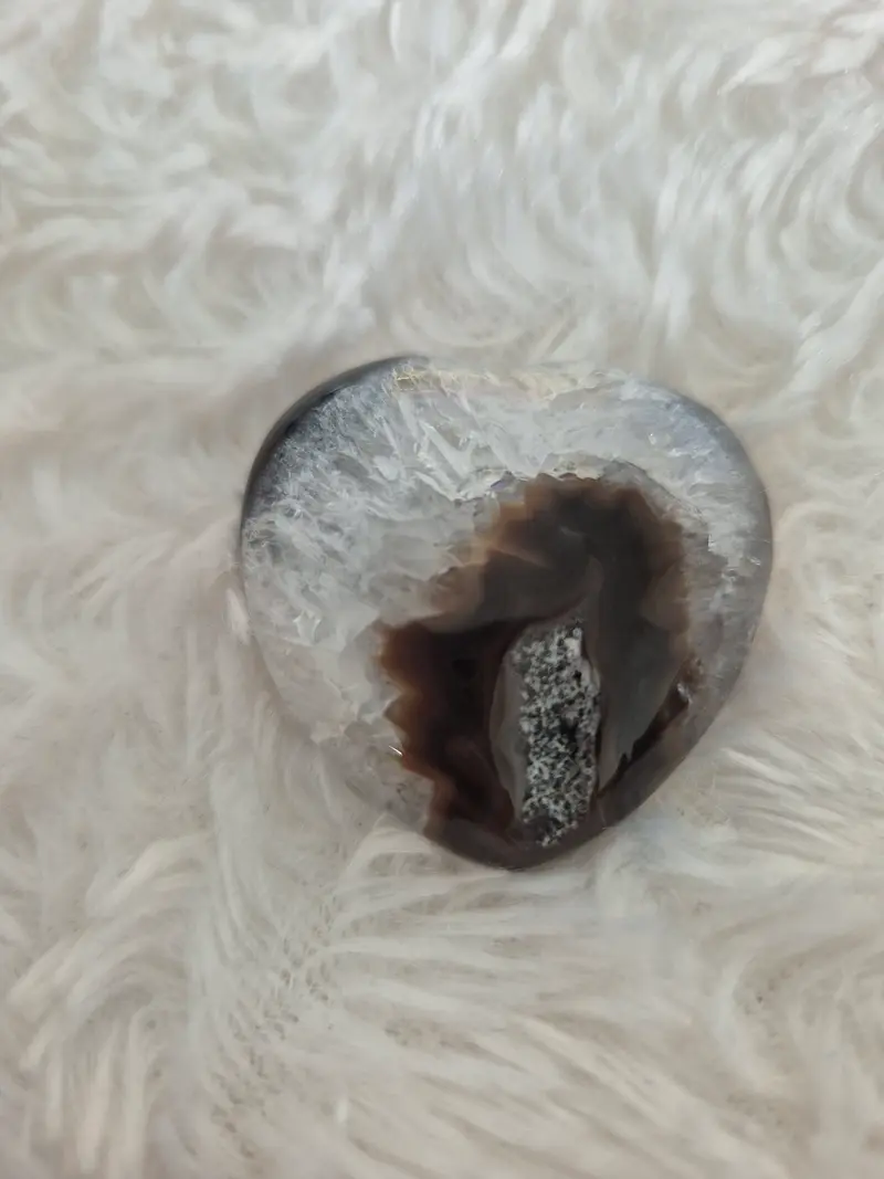 Moss agate heart no. 5