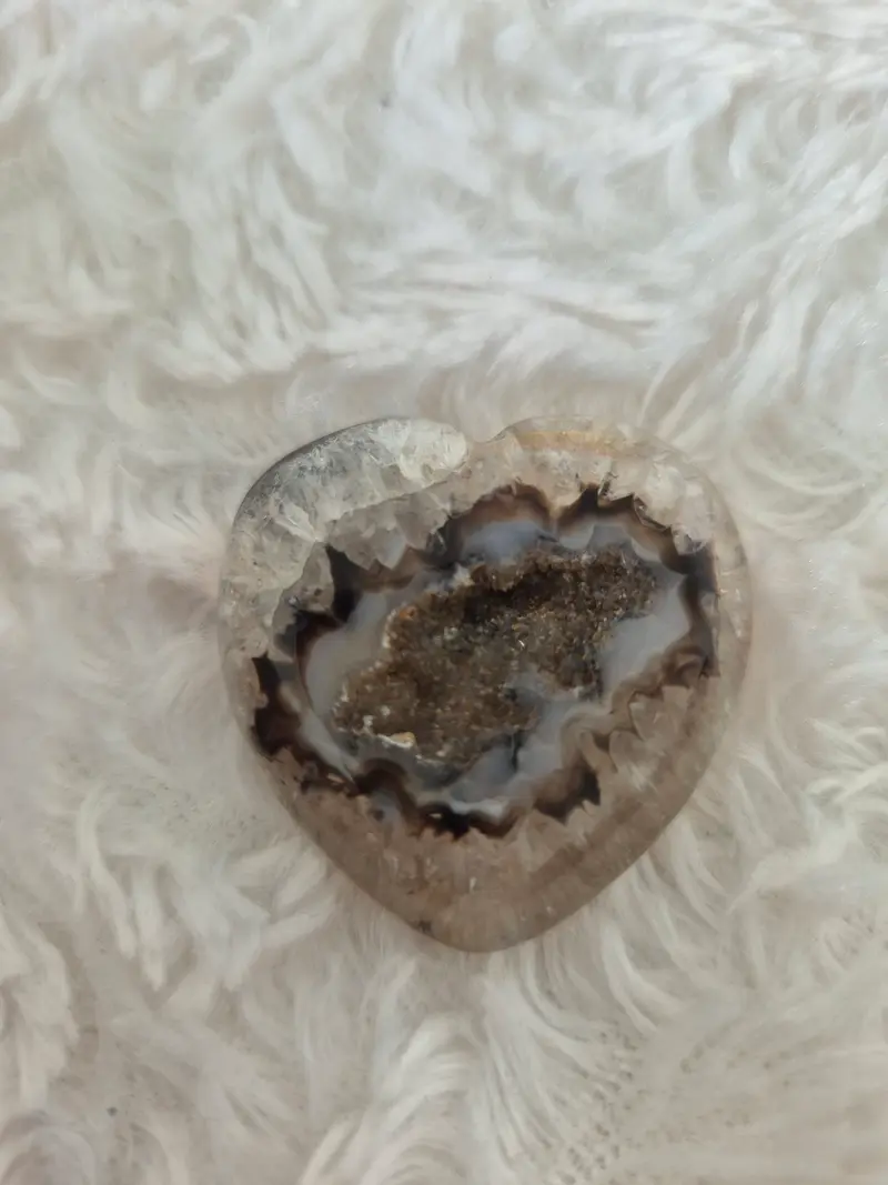 Moss agate heart no. 6