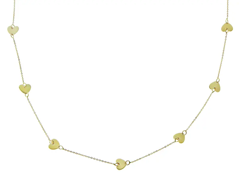 Necklace with hearts