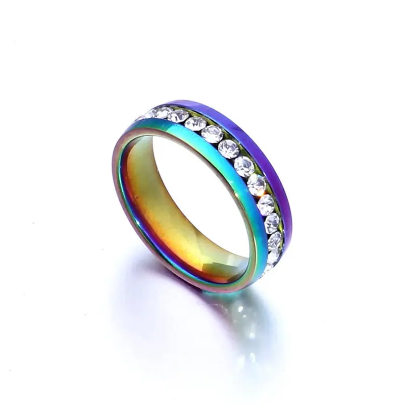 Rainbow Colorful Crystal Ring