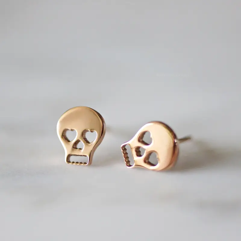 Skull Stud Earrings - 3 colours