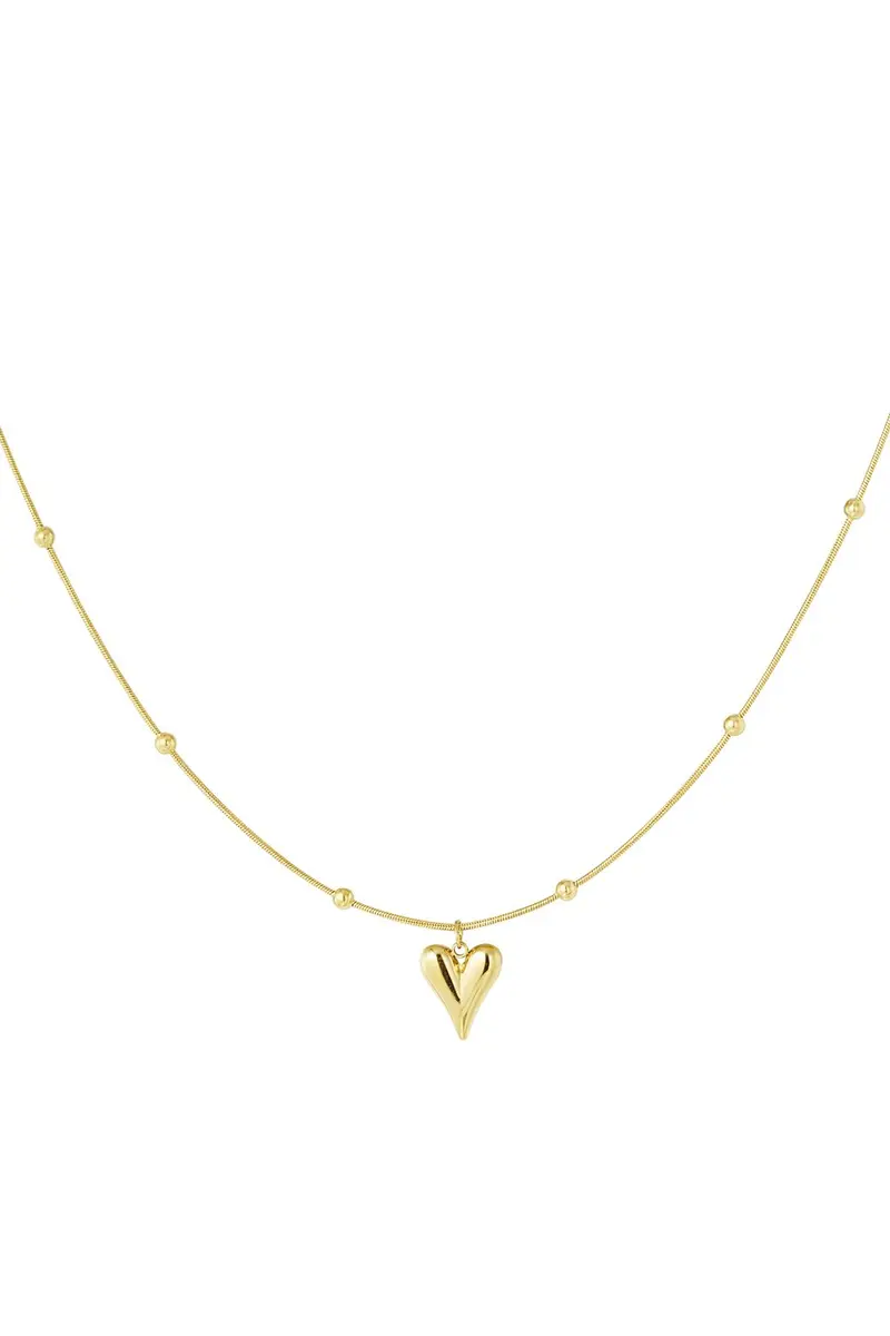Small ball necklace with heart