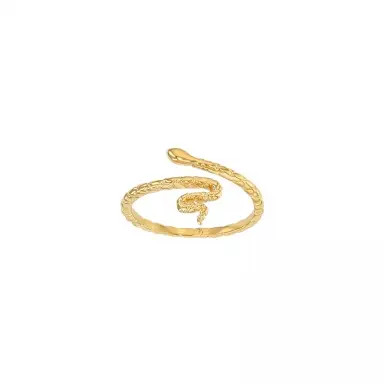 Snake ring 18kt goldplated
