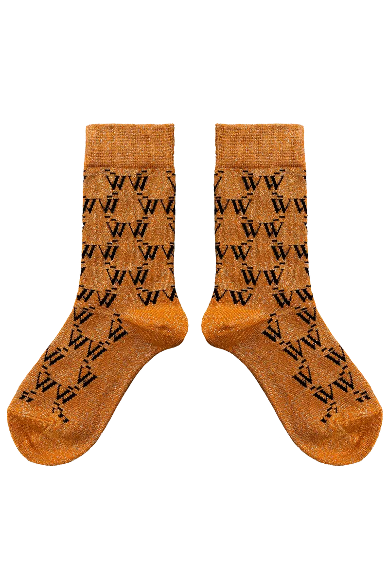 Socks Orange Lurex WW