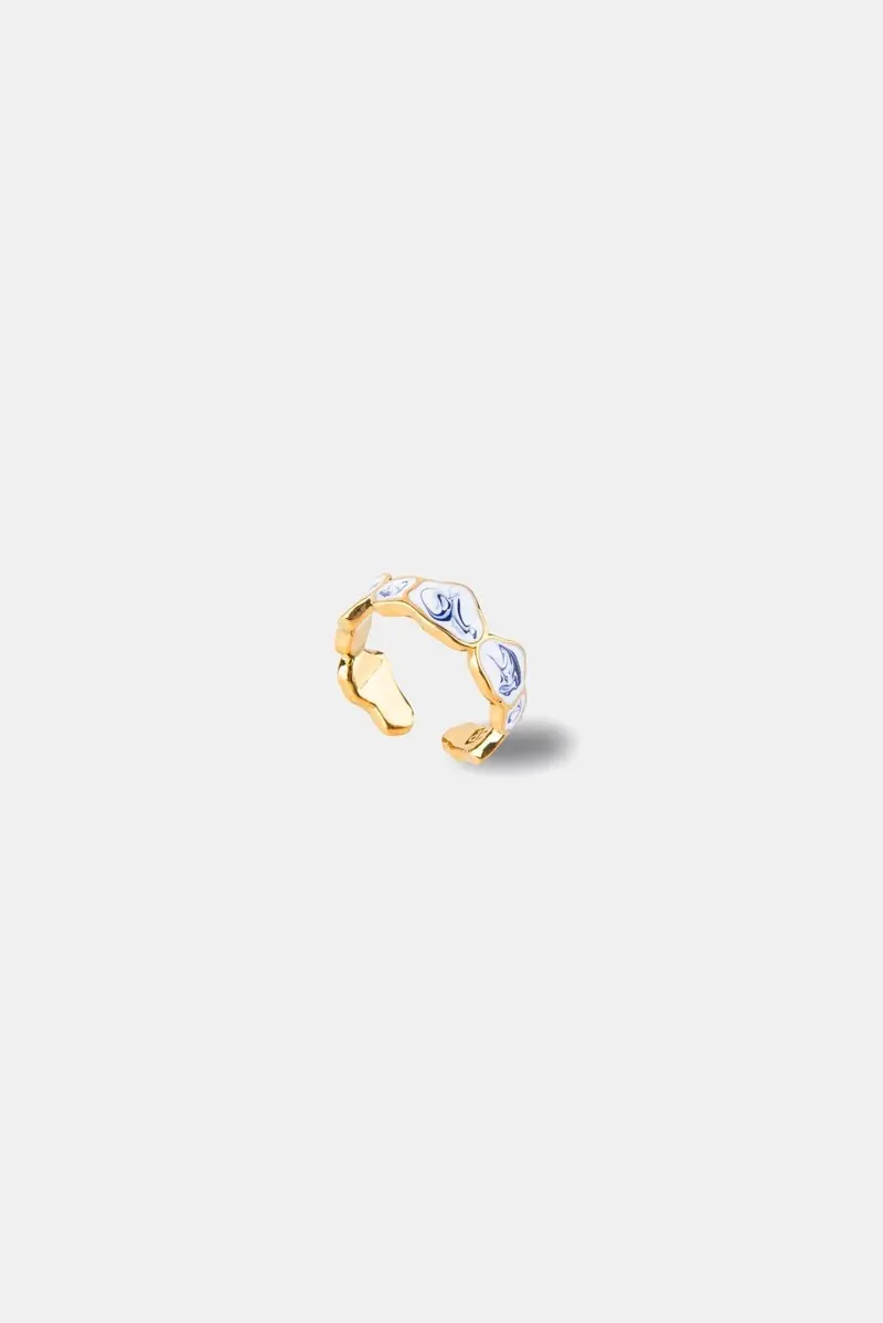 Stellar Inkflow Ring — Cloudy Stone