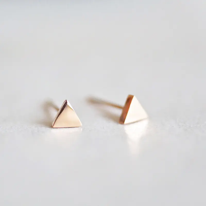 Triangle Stud Earrings - 2 sizes - titanium