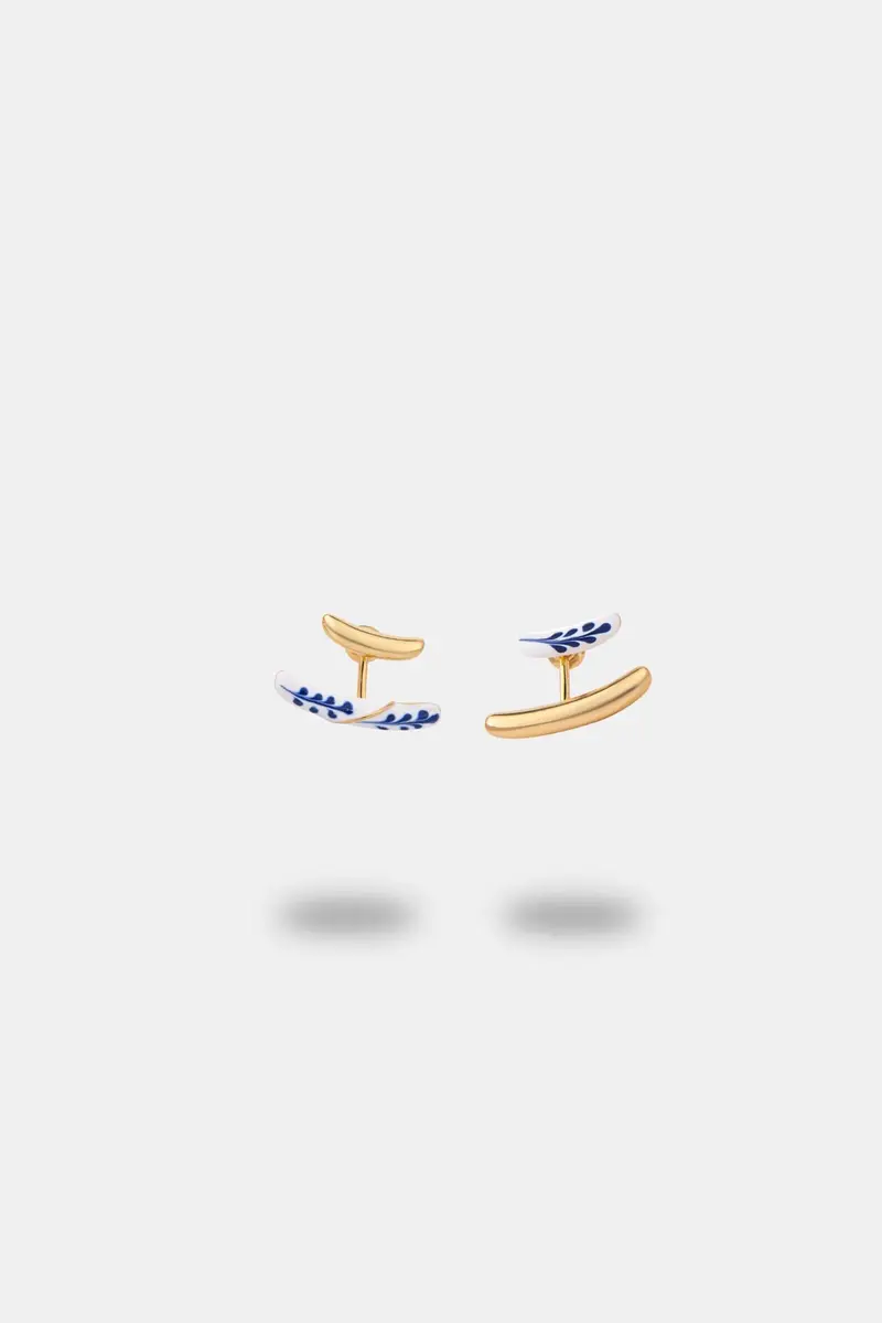 Varia Front-and-Back Earrings — White