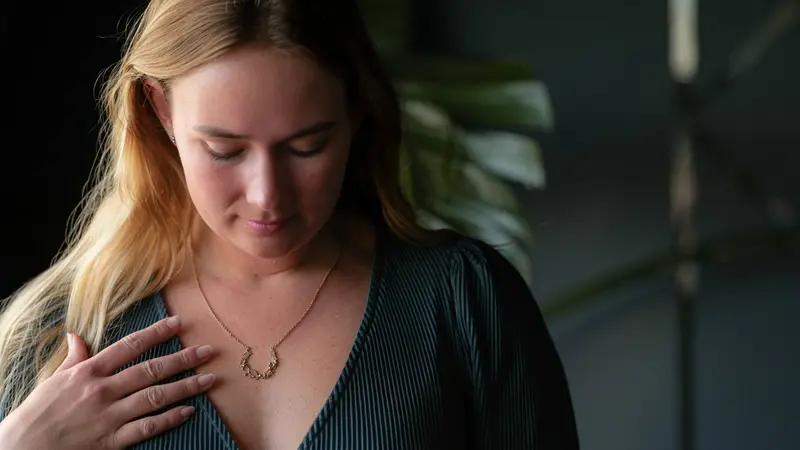 Vergulde open ketting met bubbels