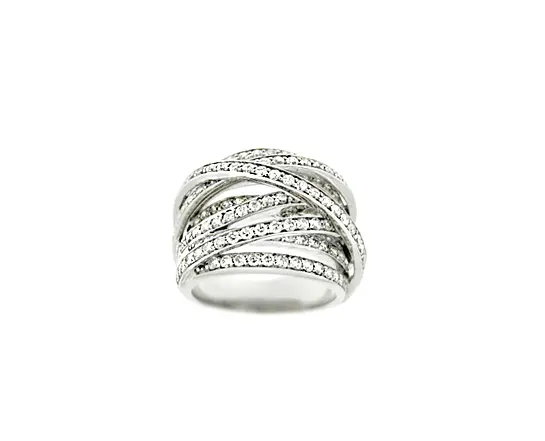 White gold ring with diamonds