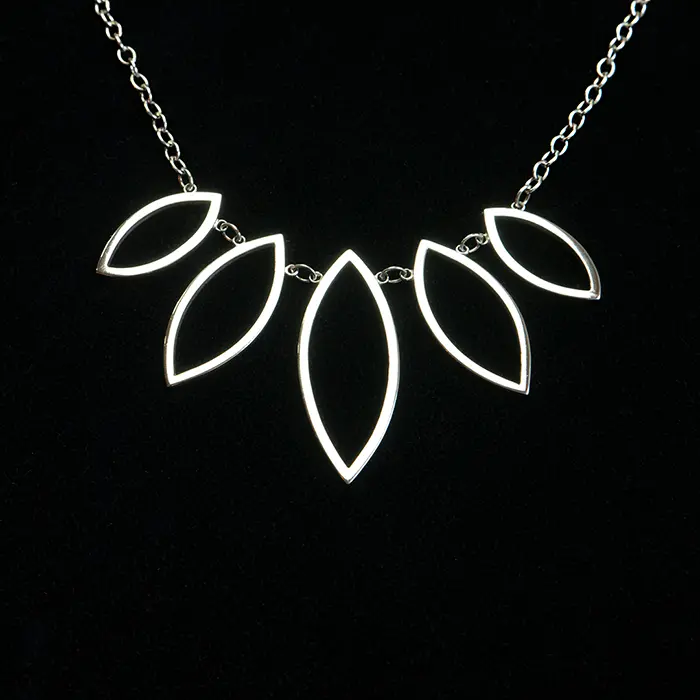 Zilveren collier | Forest Geo