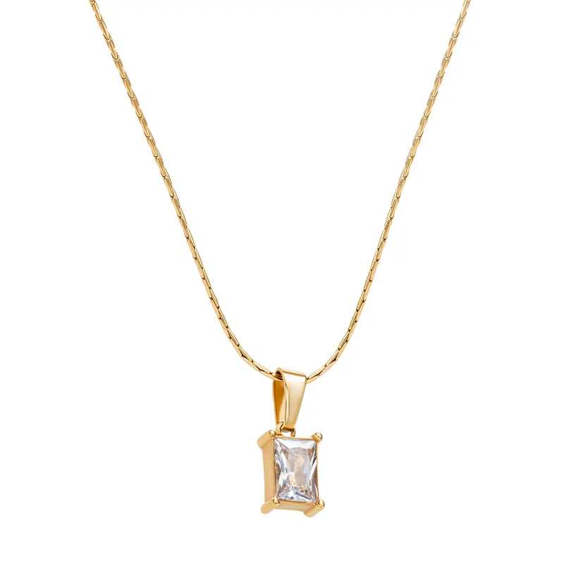 Zirkonia Square Necklace